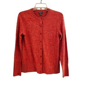 Eddie Bauer Classic Cardigan Sweater In Burnt Orange Women’s Size S
